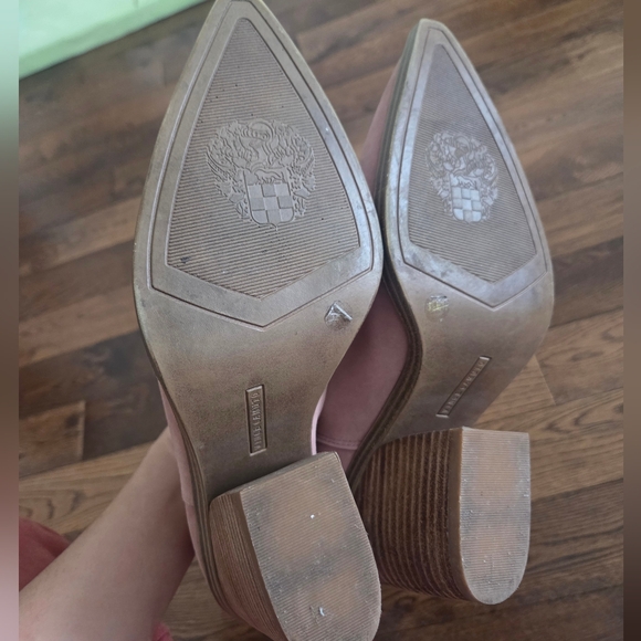 Vince Camuto Gigietta Blush Pink Suede Ankle Boots Western Size 9.5 - Picture 4 of 7